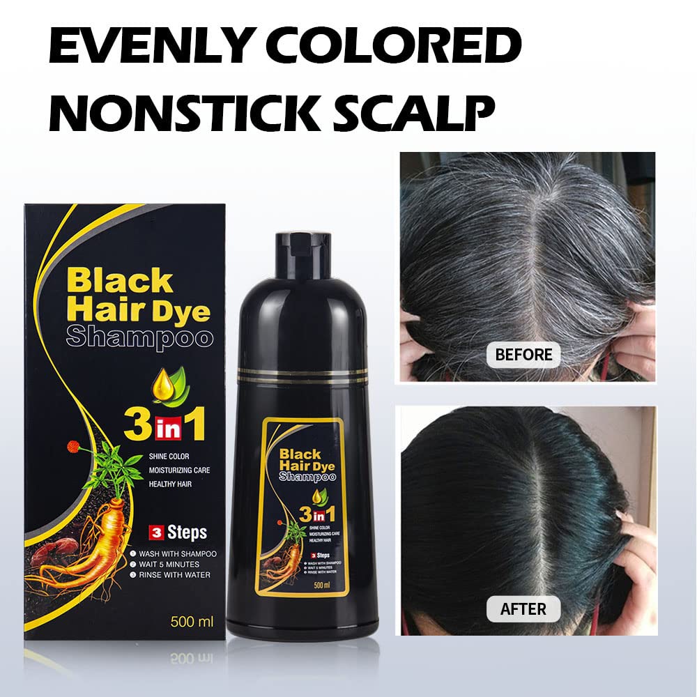 Black Dye Hair Shampoo (COMBO 3 UNIDADES)