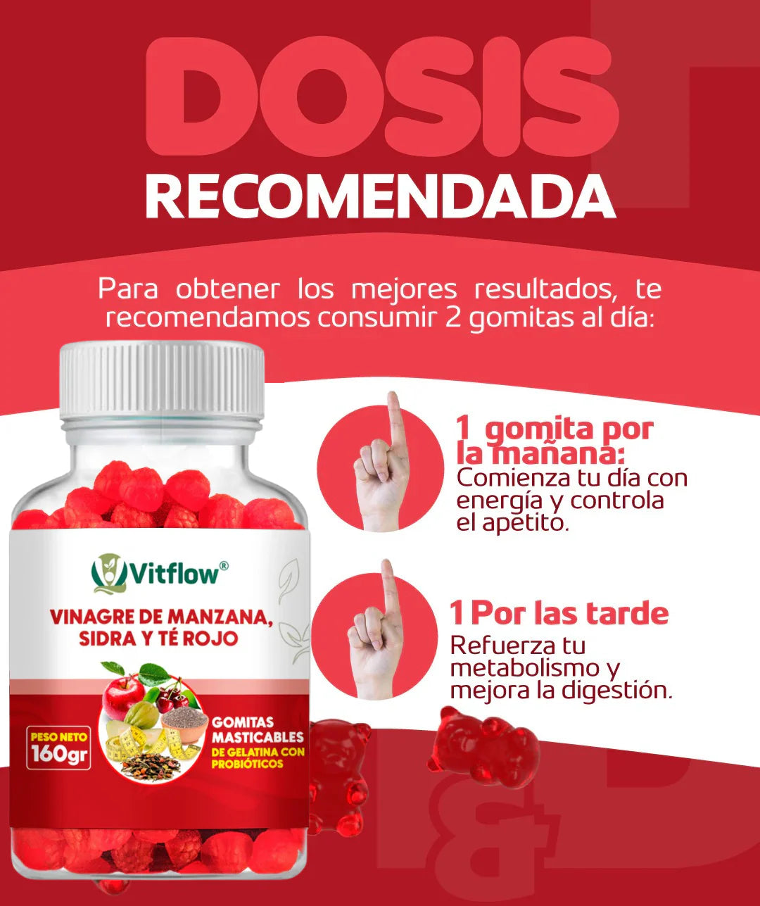 Gomitas Vinagre De Manzana (COMBO 1, 2, 3 O 5 Unidades)