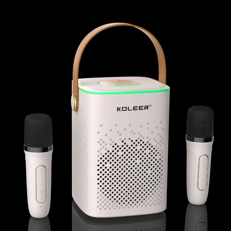 Karaoke Koleer S888 con dos micrófonos. ¡Últimas unidades! En negro.