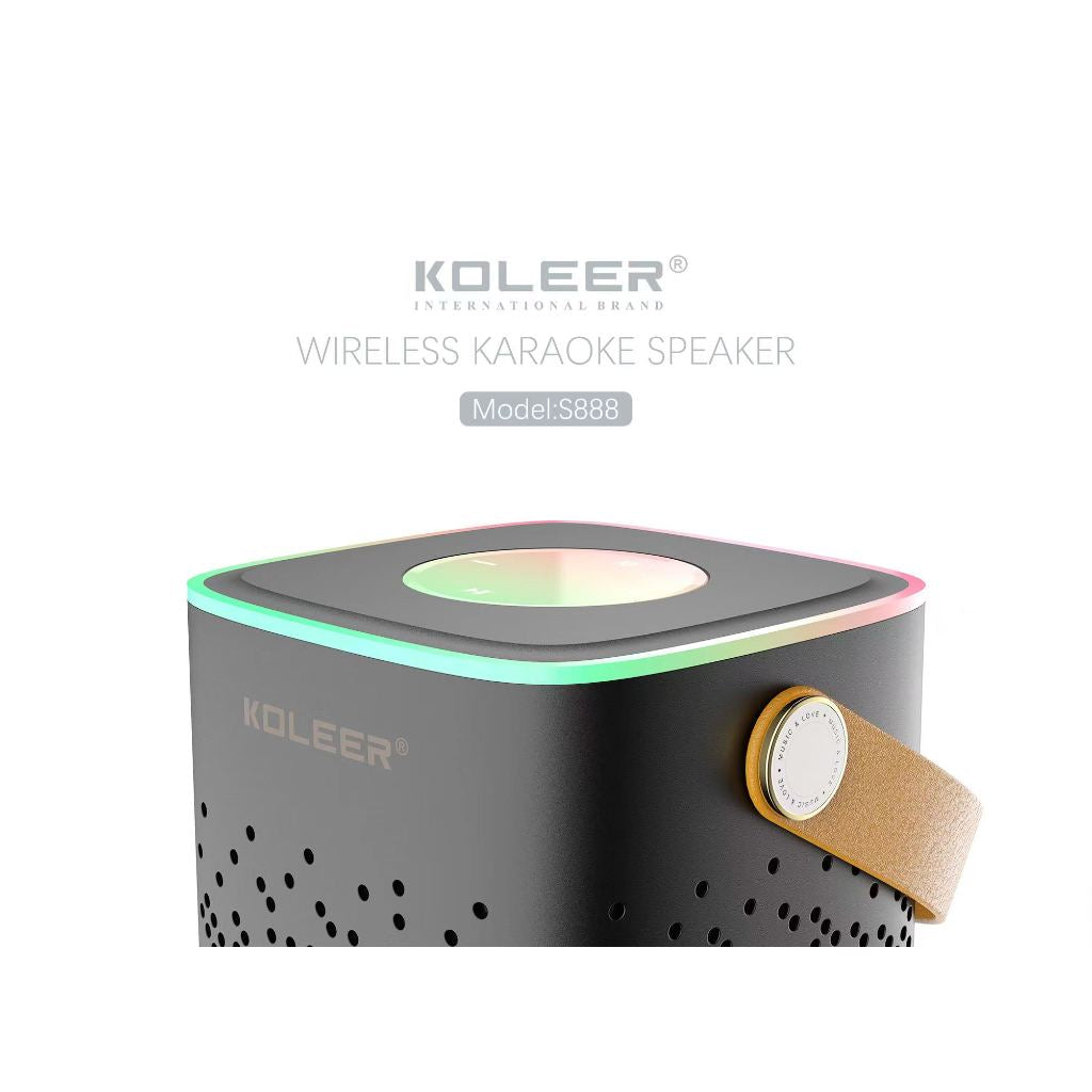 Karaoke Koleer S888 con dos micrófonos. ¡Últimas unidades! En negro.
